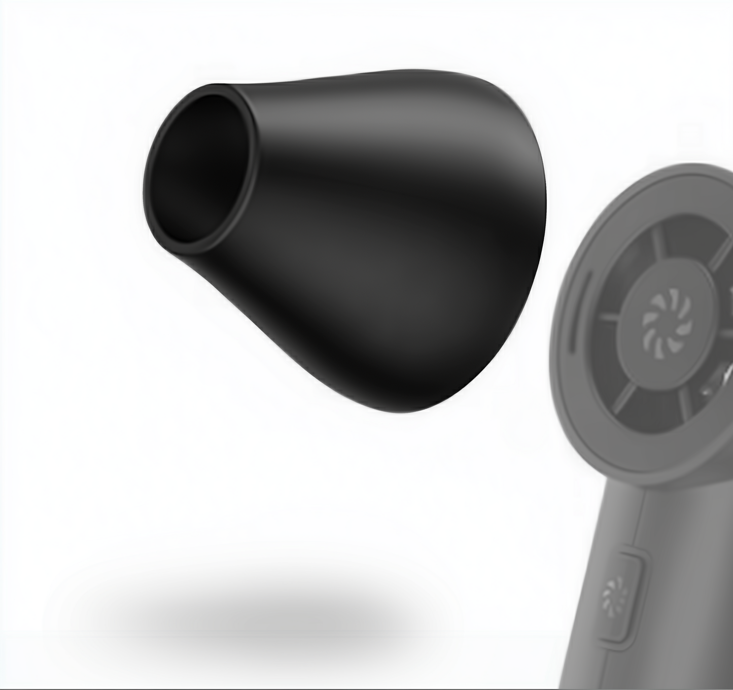 Black Air Caddy Pro nozzle on a white background