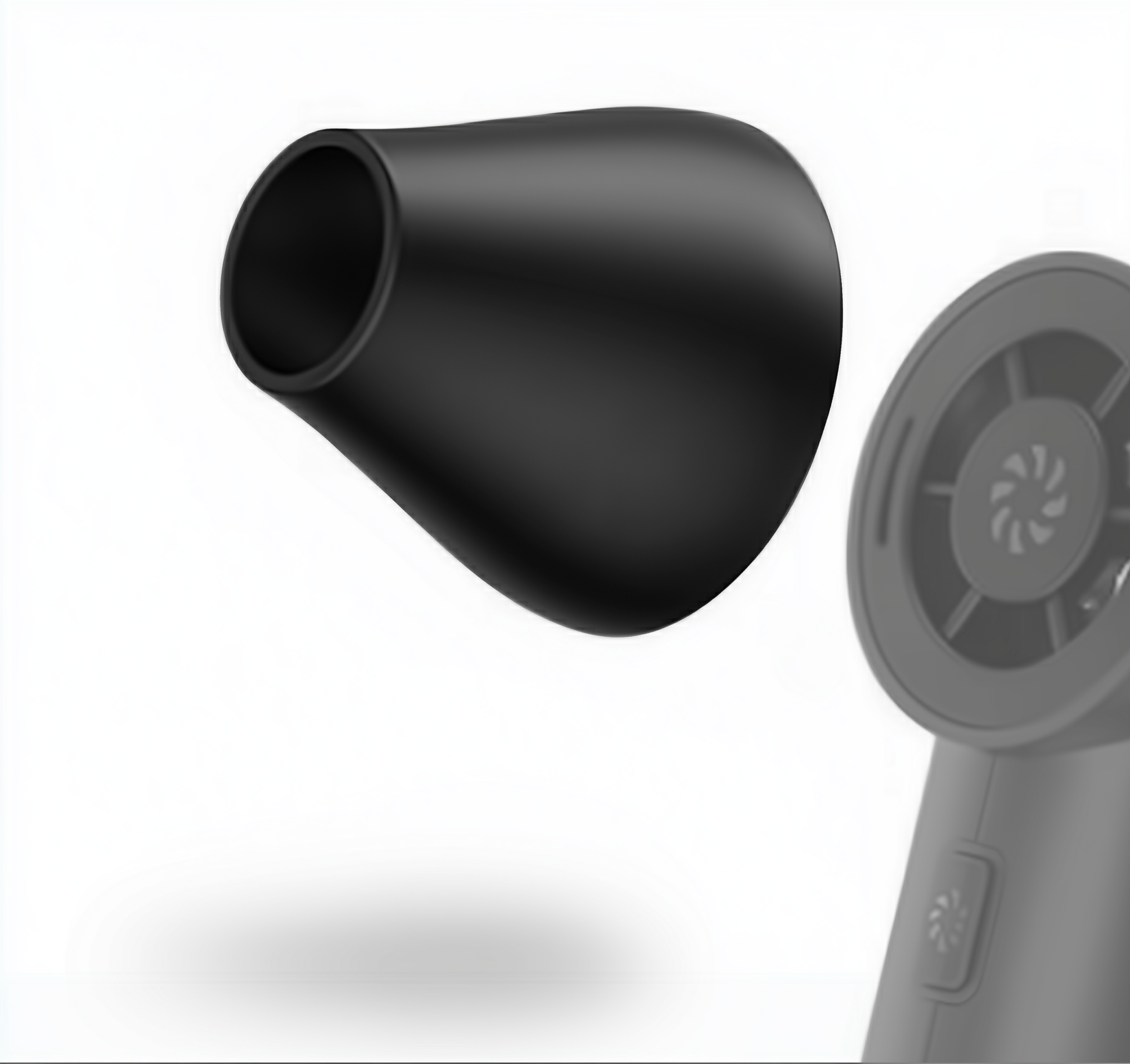 Black Air Caddy Pro nozzle on a white background