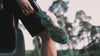 Air Caddy blowing grass off shoes